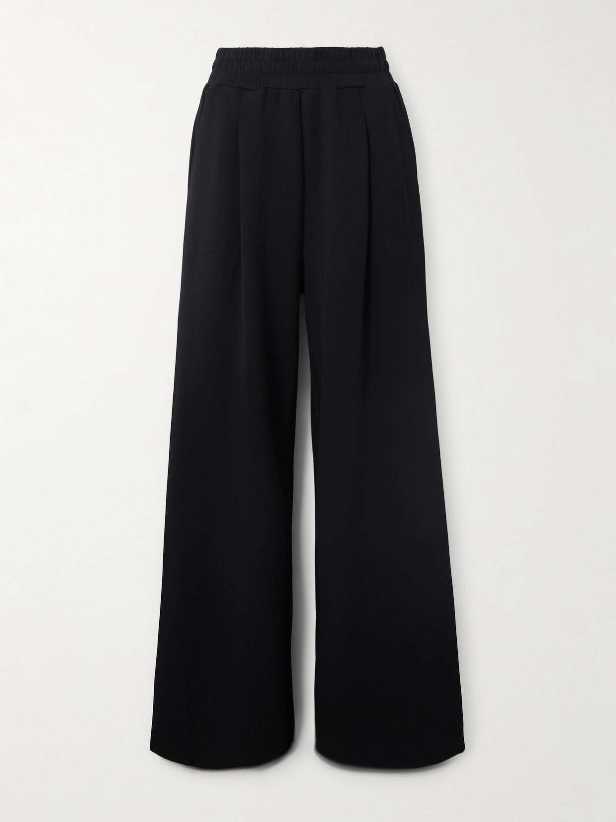 Varley The Extra Wide Leg Pleated Doublesoft® Wide-leg Pants In Black