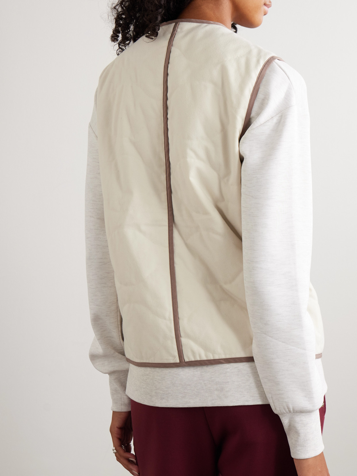 Lori Reversible Quilted Flannel And Twill Vest
