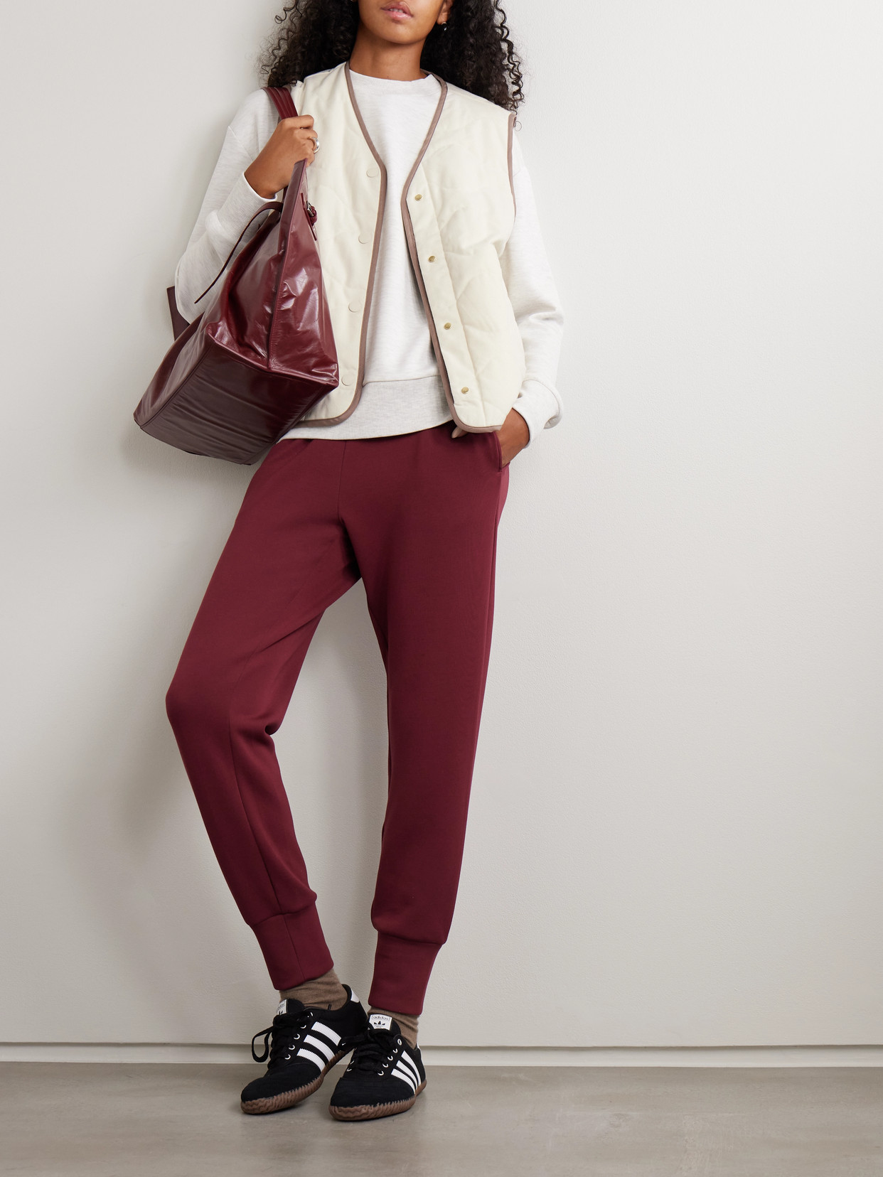 Lori Reversible Quilted Flannel And Twill Vest