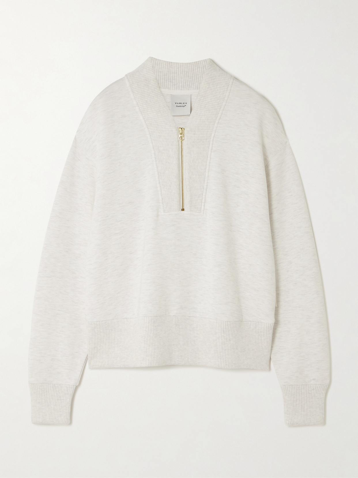 Varley Sally Doublesoft® Half-zip Sweatshirt In White
