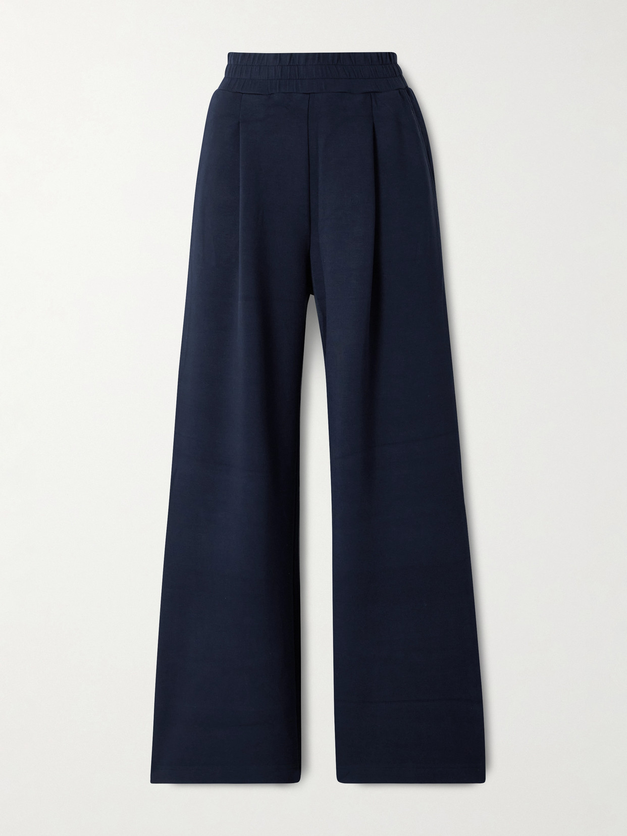 Varley The Extra Wide Leg Pleated Doublesoft® Wide-leg Pants In Blue