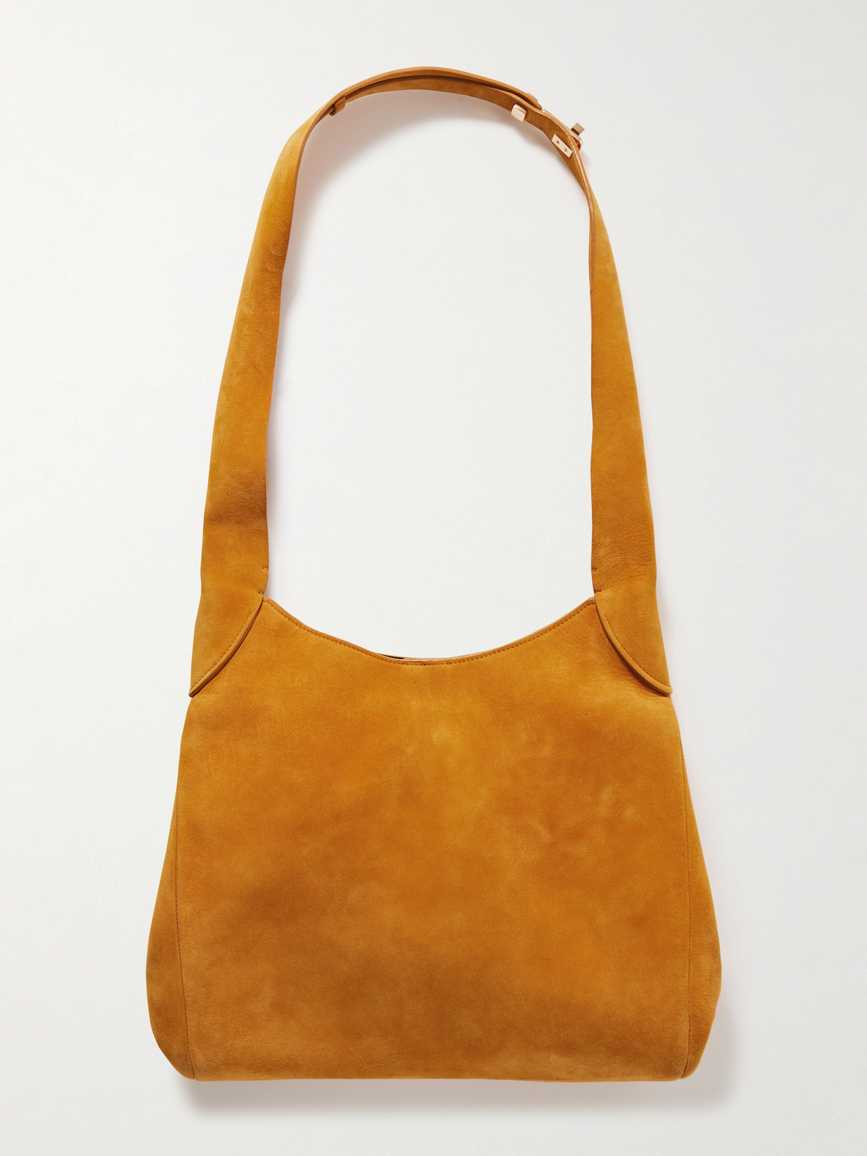 Gabriela Hearst Small Suede Shoulder Bag In Yellow
