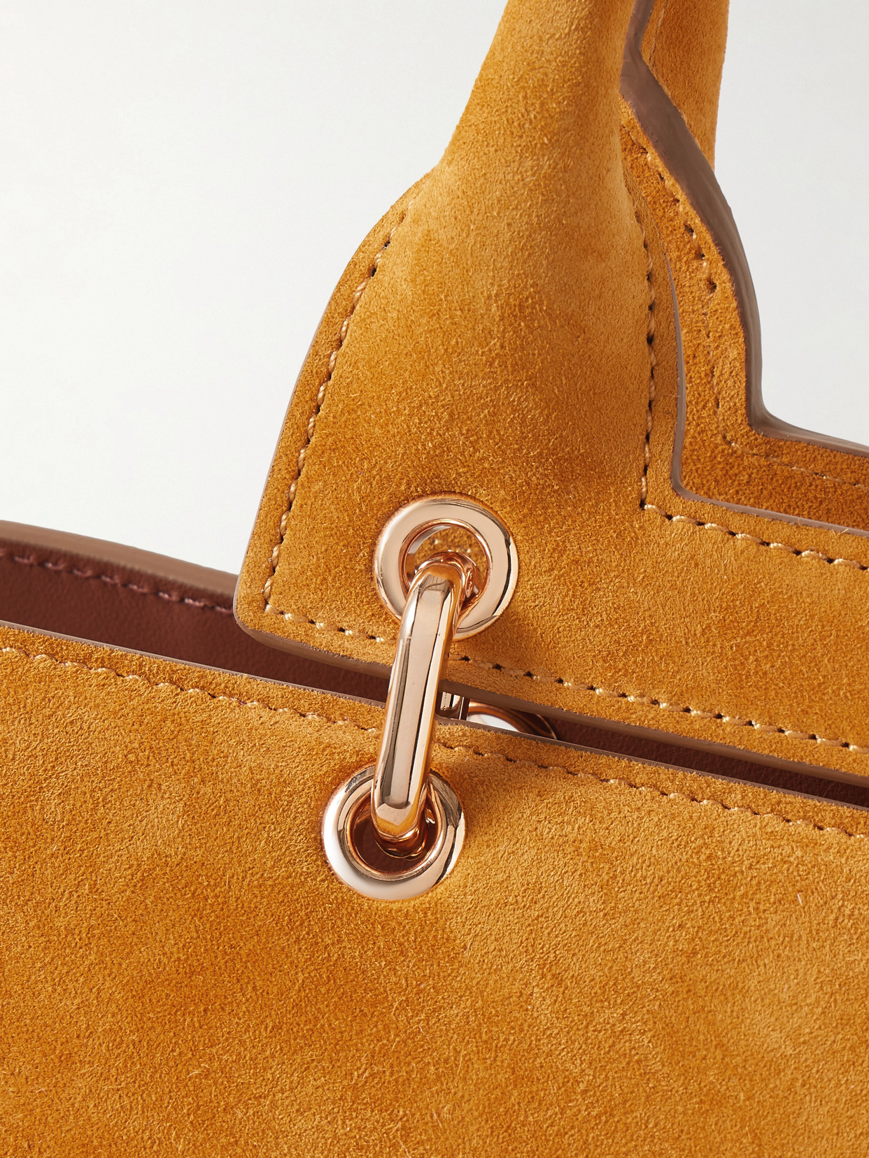 Gabriela Hearst Amethyst Small Embellished Suede Tote In Yellow