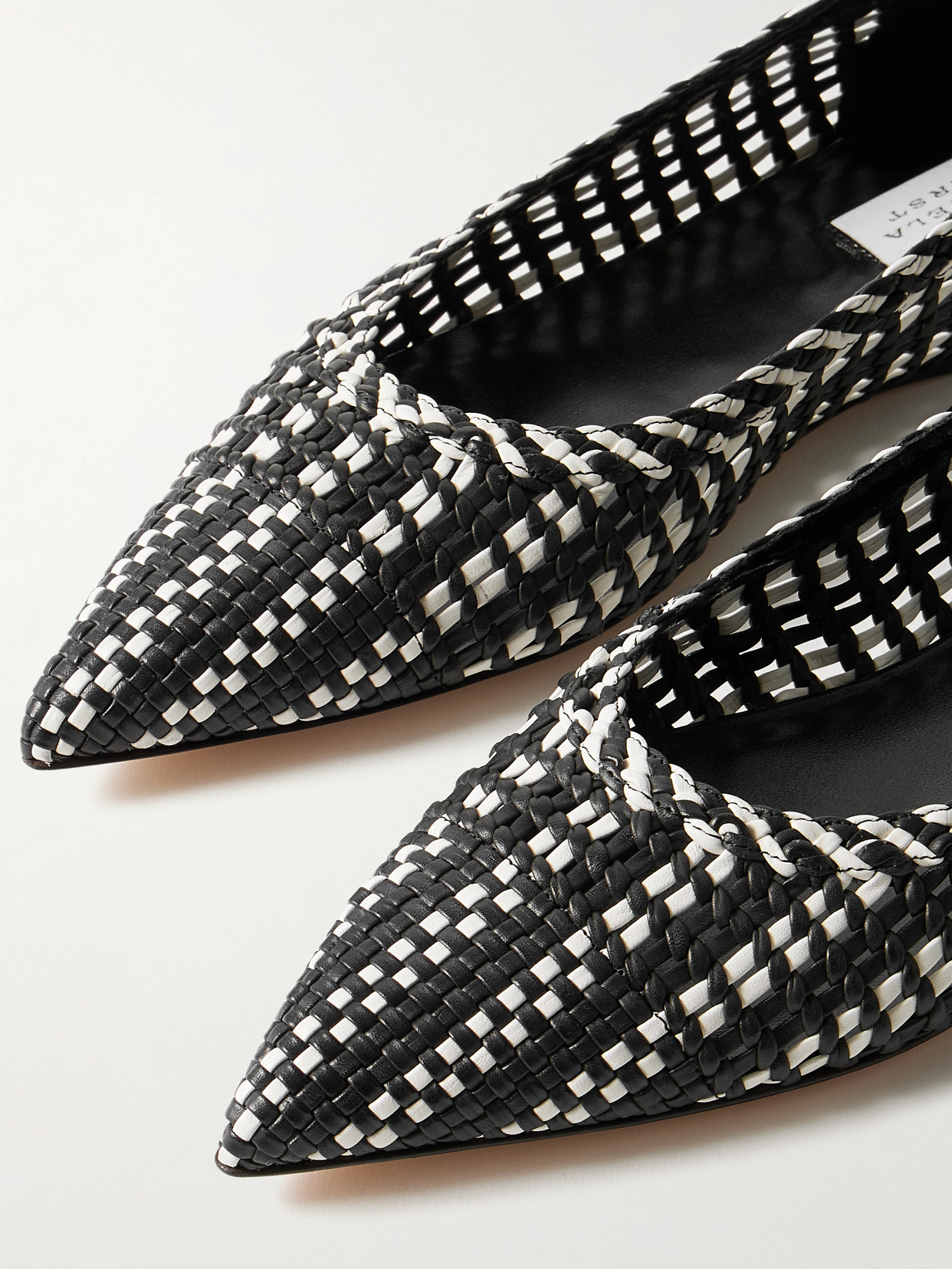 Gabriela Hearst Aurora Two-tone Woven Leather Ballet Flats