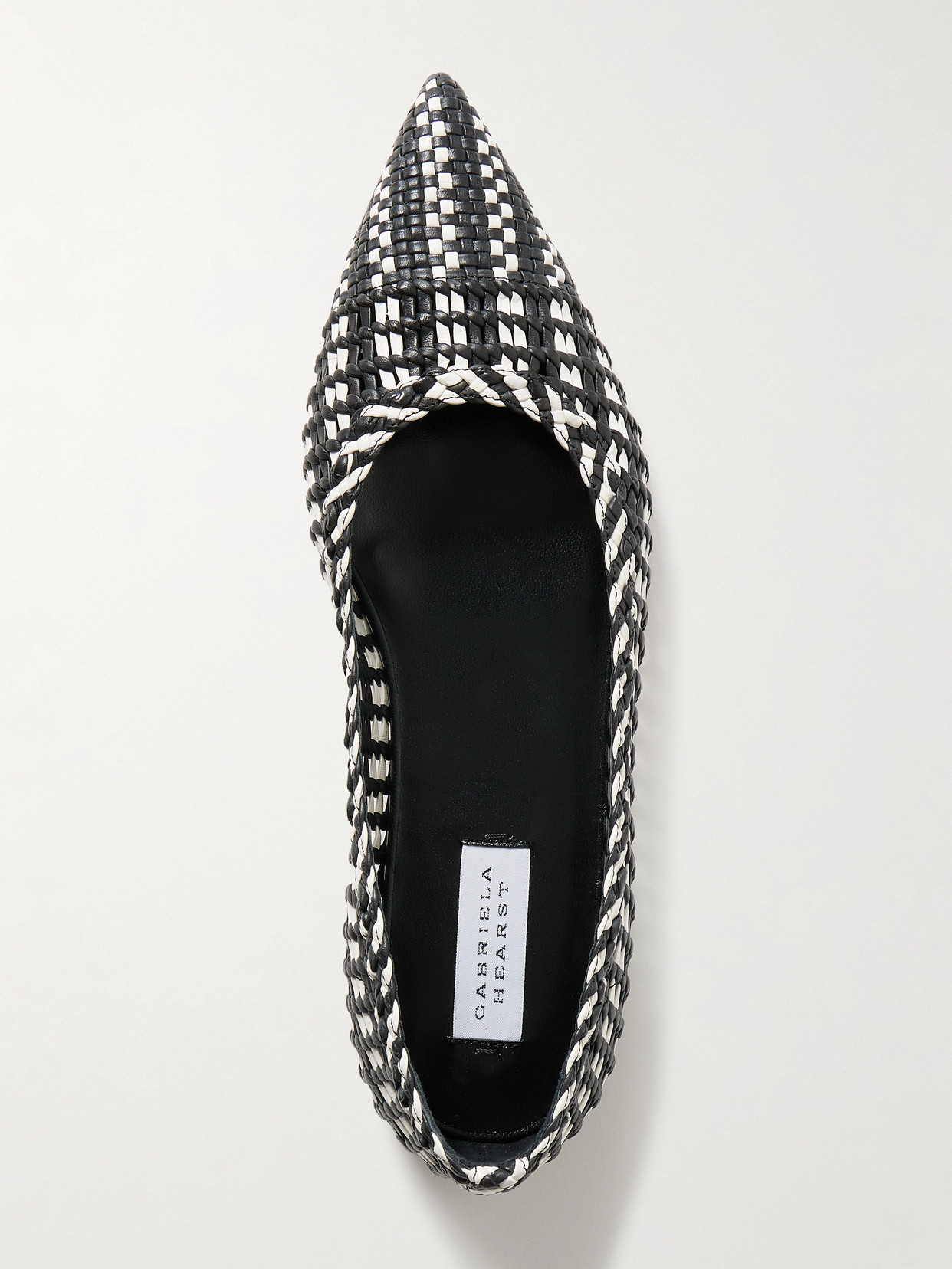 Gabriela Hearst Aurora Two-tone Woven Leather Ballet Flats