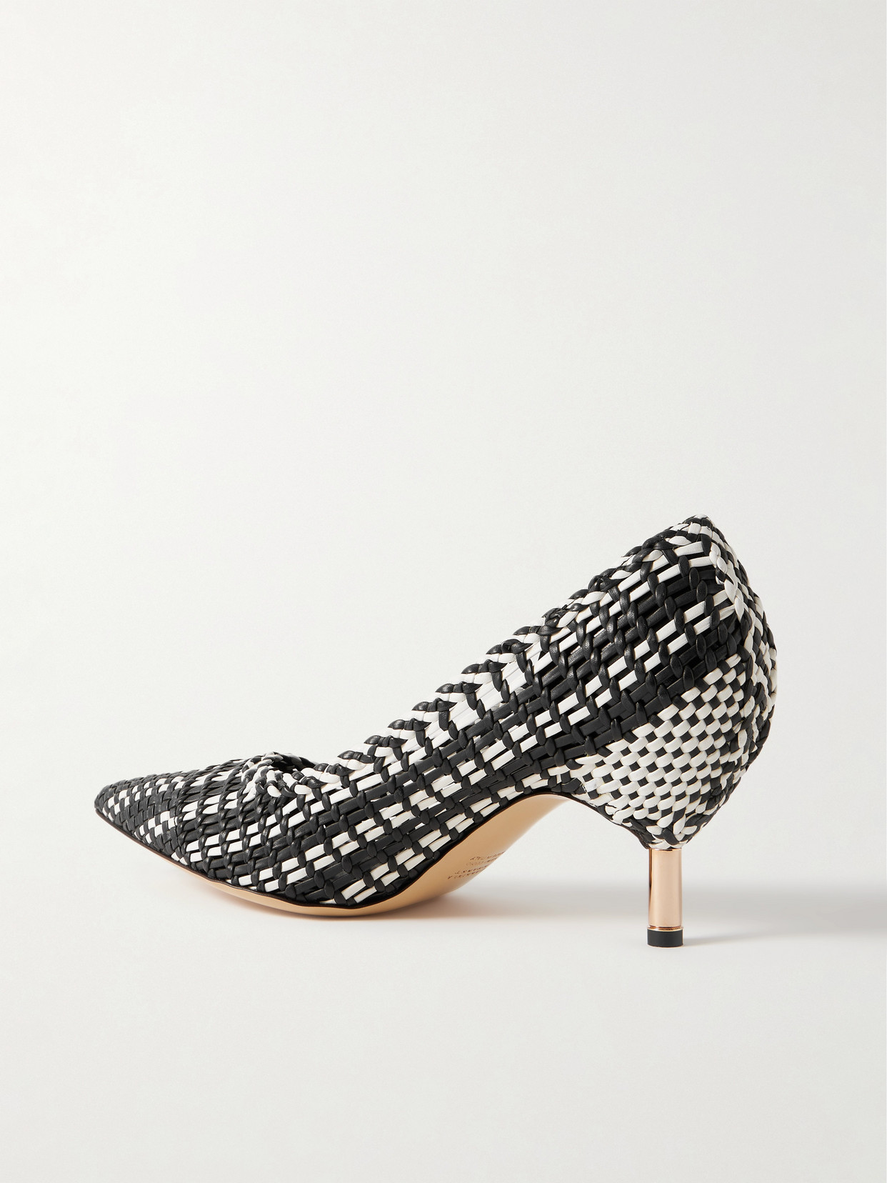 Gabriela Hearst Andres Two-tone Woven Leather Pumps