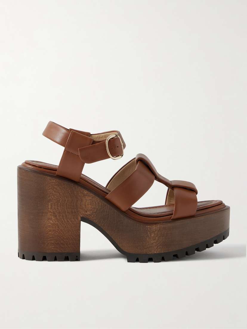 Gabriela Hearst Hera Leather Platform Sandals