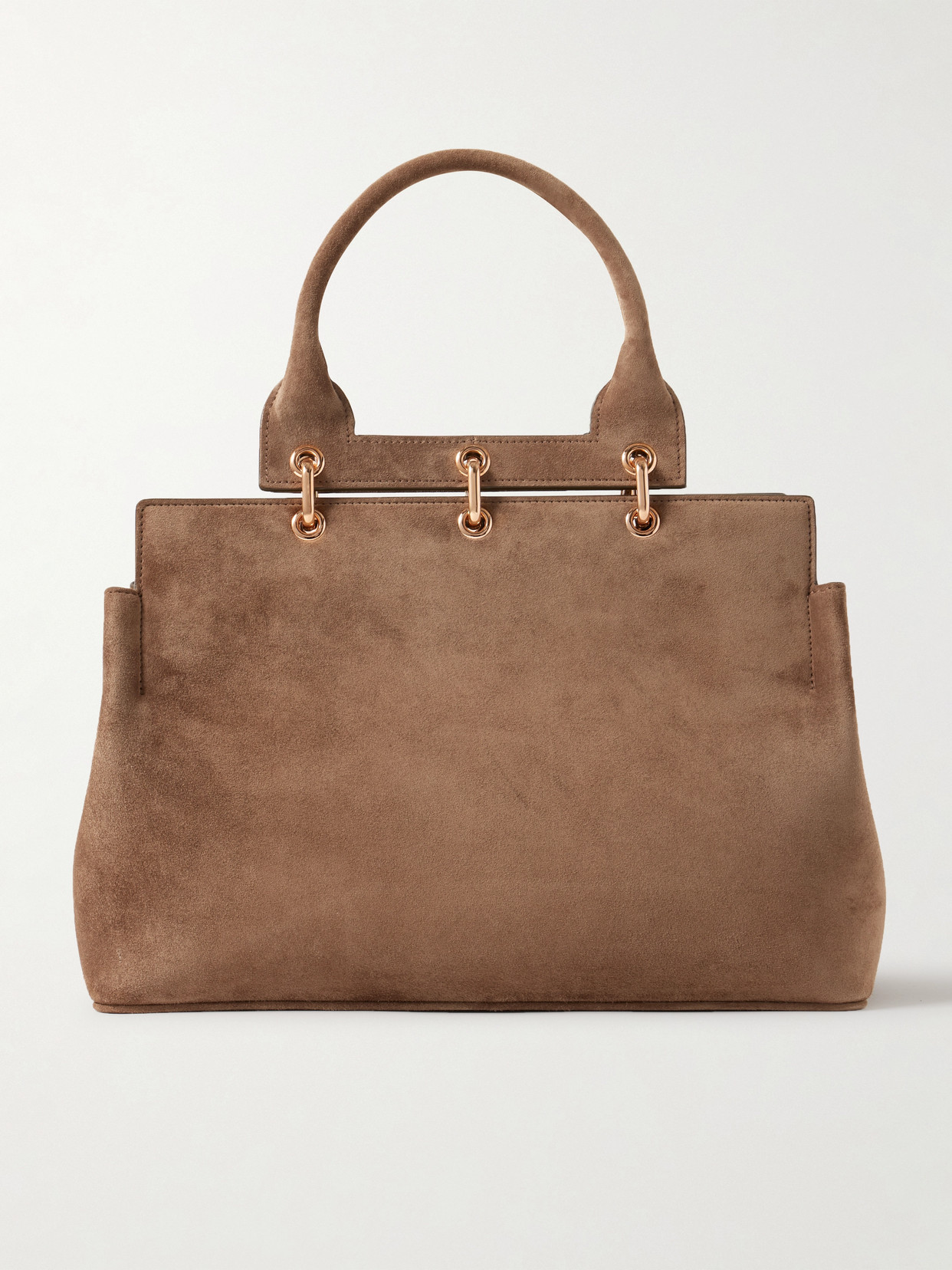 Gabriela Hearst Amethyst Small Embellished Suede Tote In Brown