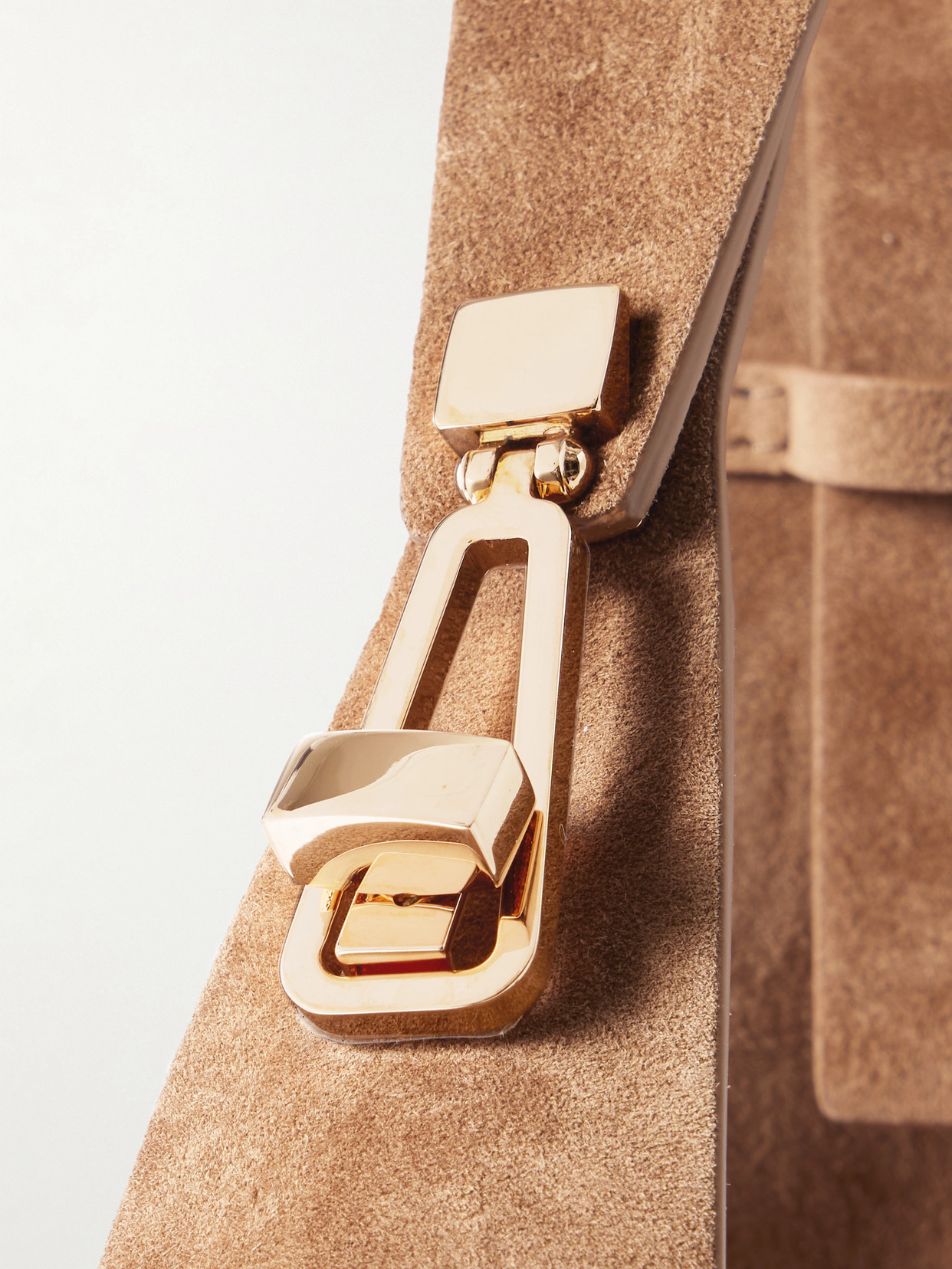 Gabriela Hearst Small Suede Shoulder Bag In Brown