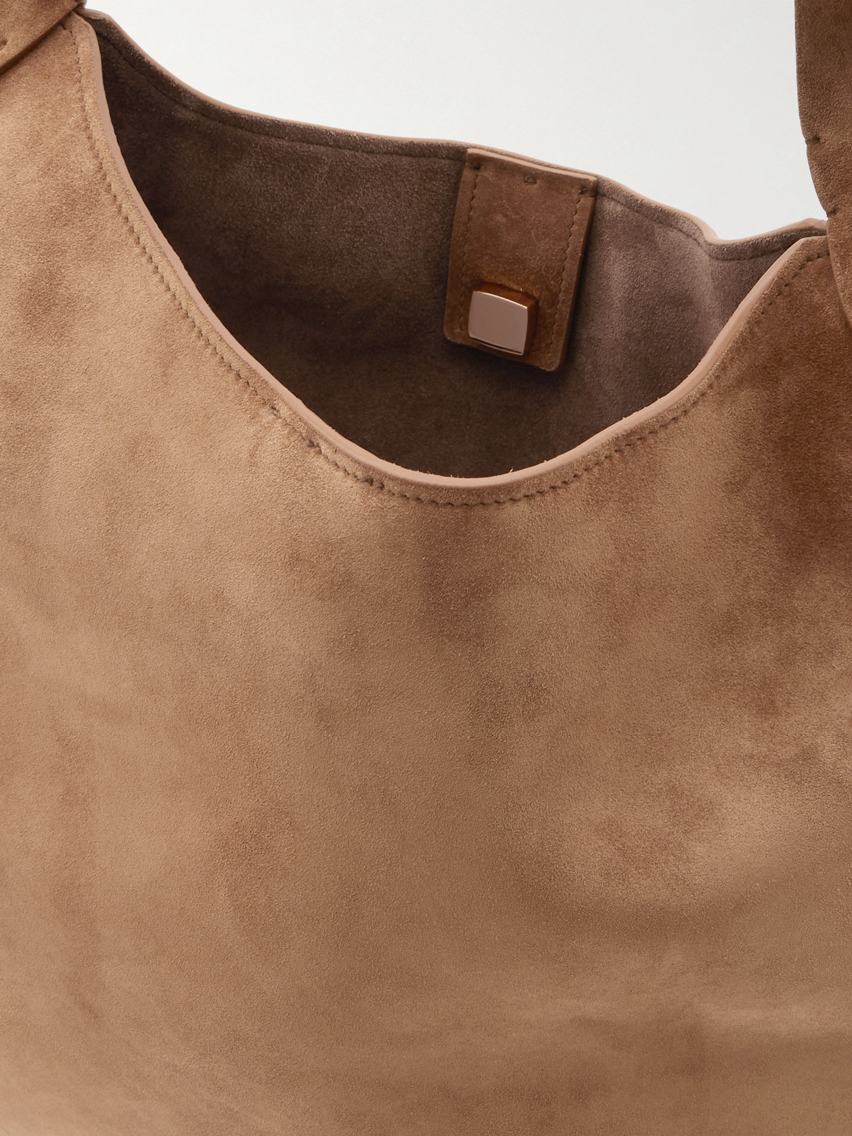 Gabriela Hearst Small Suede Shoulder Bag In Brown