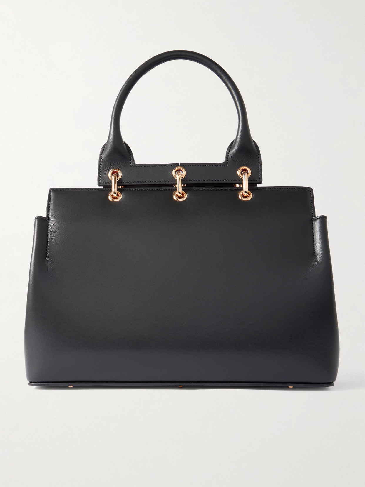 Gabriela Hearst Amethyst Small Leather Tote In Black