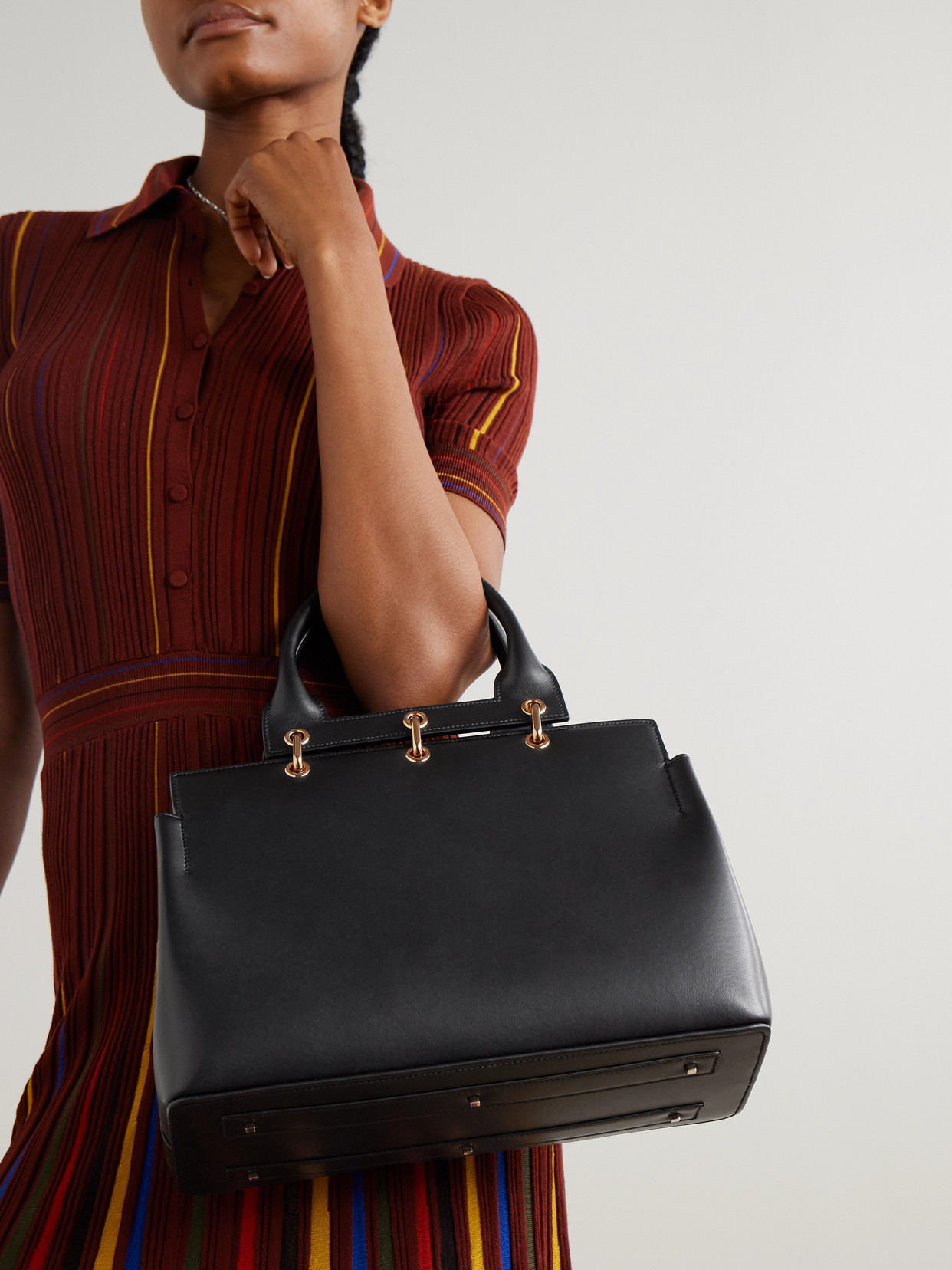 Gabriela Hearst Small Amethyst Bag In Black Nappa Leather In Black