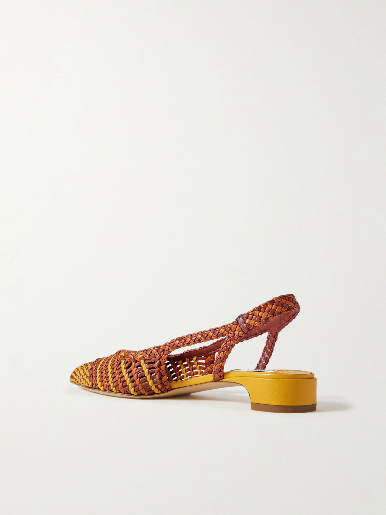 Gabriela Hearst Perro Woven Leather Slingback Pumps