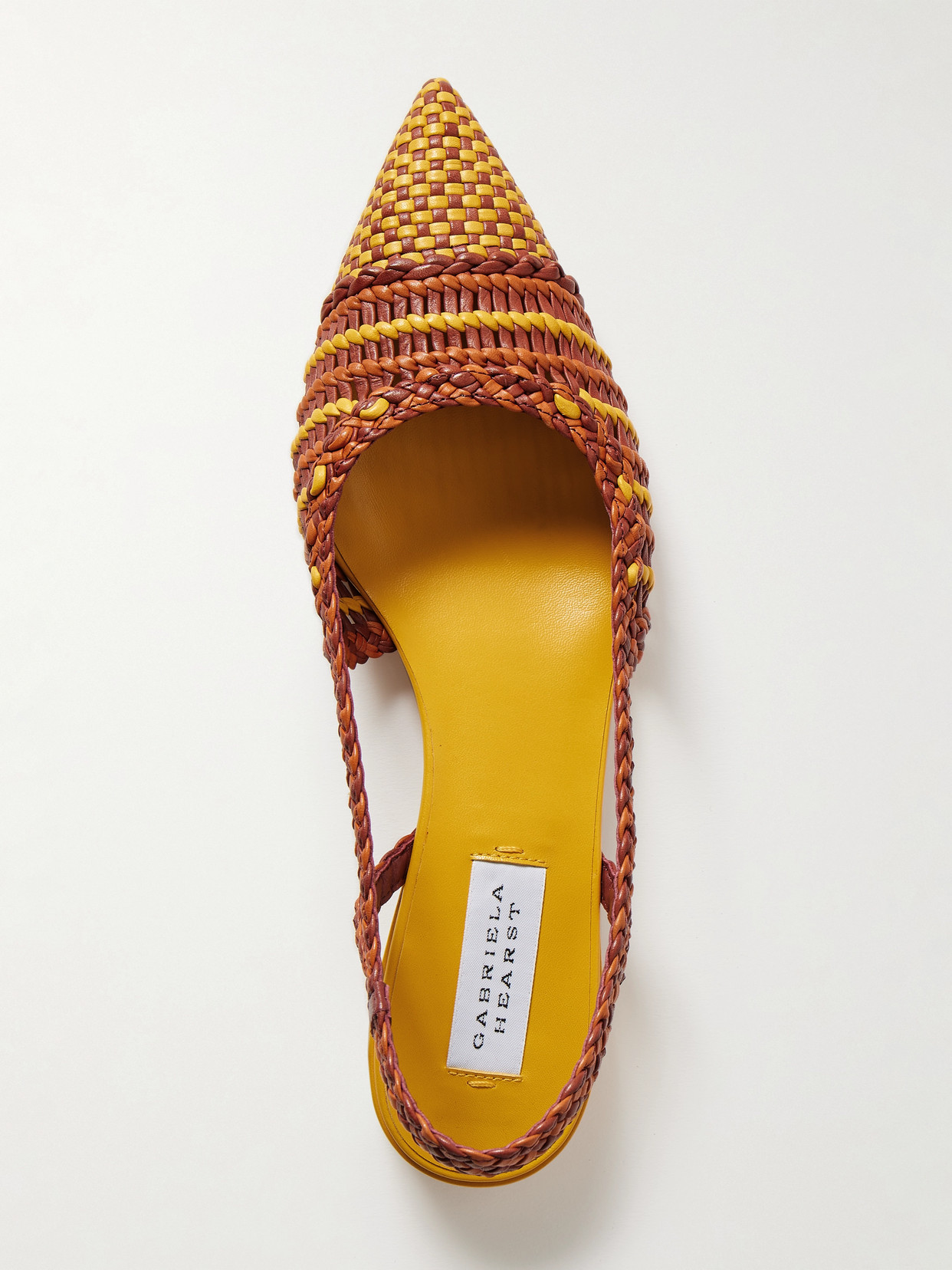 Gabriela Hearst Perro Woven Leather Slingback Pumps