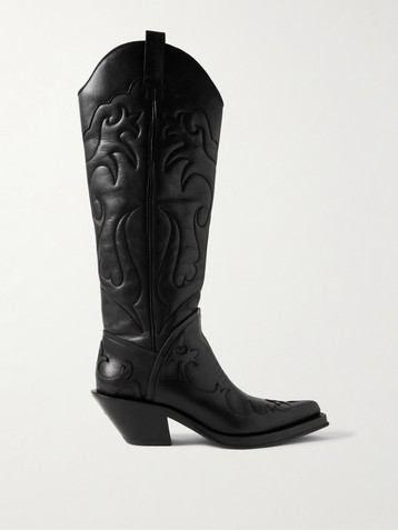 Gabriela Hearst Capitana 50 embroidered leather knee boots