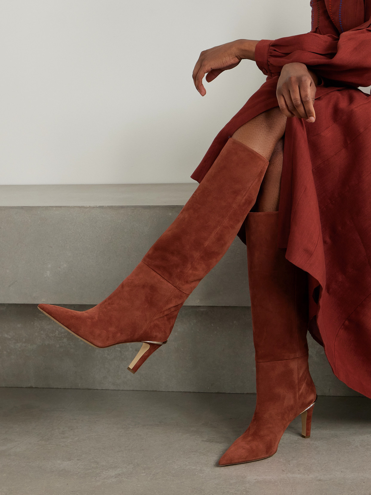 Gabriela Hearst Aura Suede Knee Boots