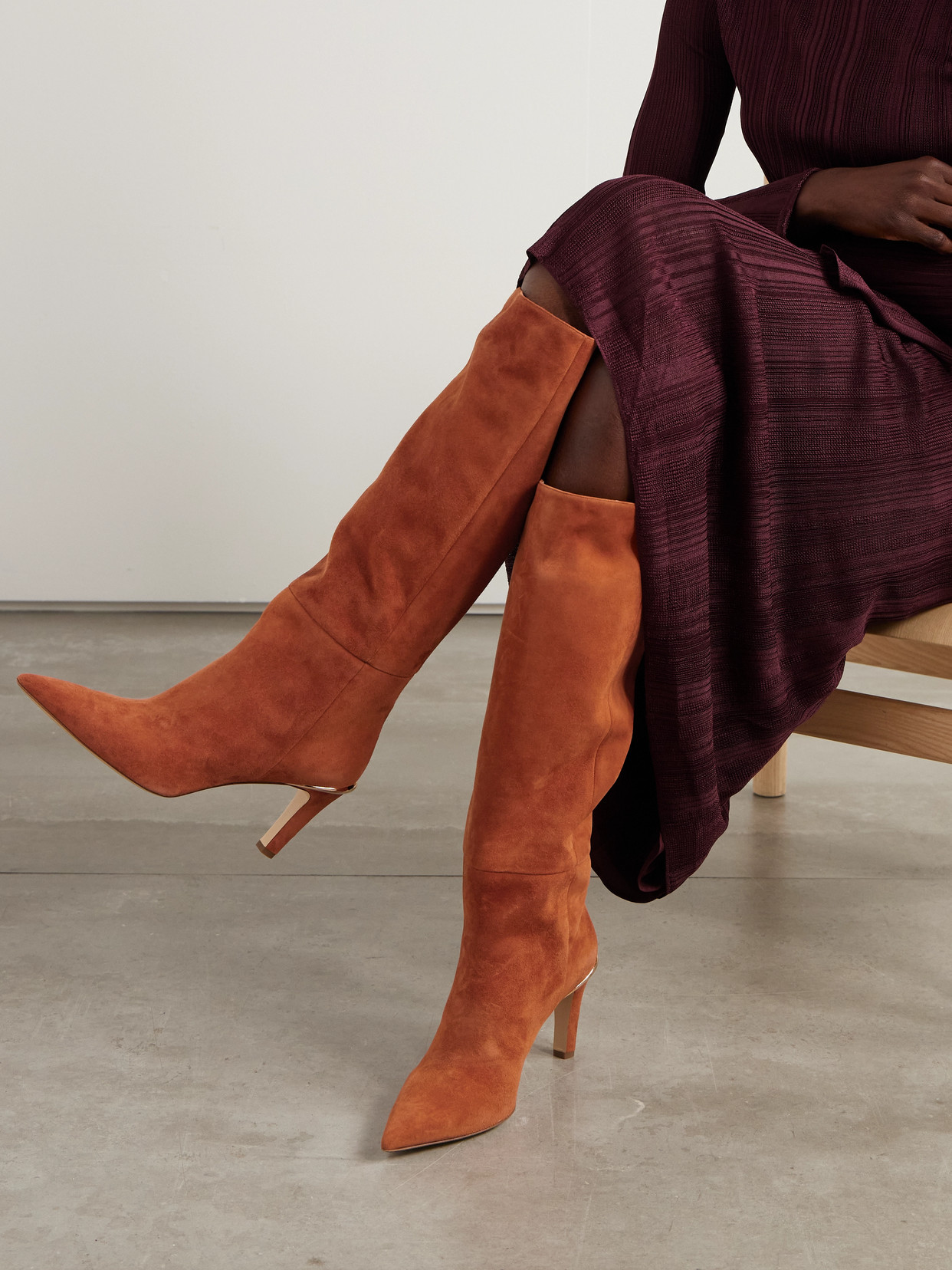Gabriela Hearst Aura Suede Knee Boots