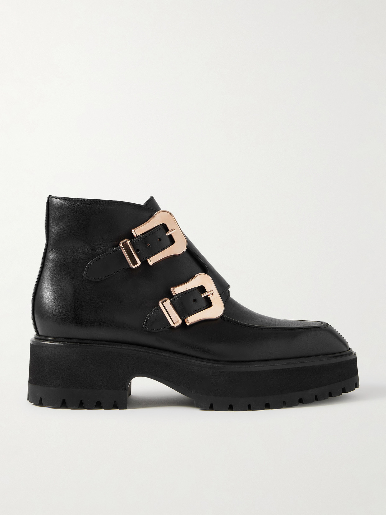 Gabriela Hearst Buckled Leather Ankle Boots