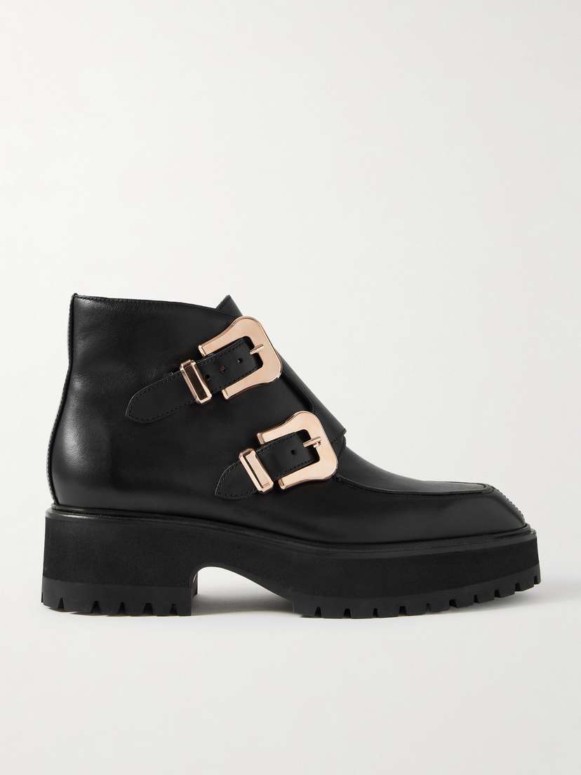 Gabriela Hearst Apollo Buckled Leather Ankle Boots