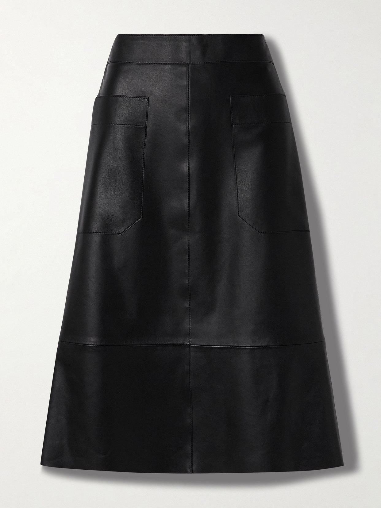 Joseph - Blomfield Leather Midi Skirt - Black