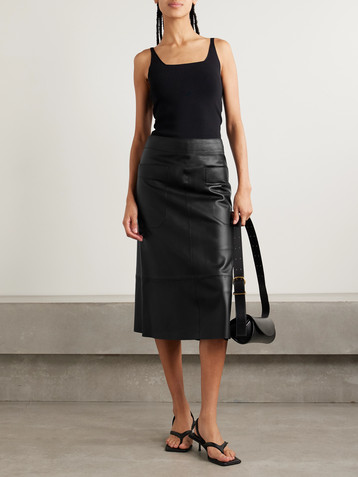 JOSEPH Blomfield leather midi skirt