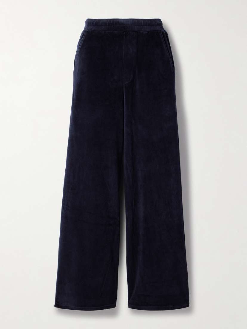 Citizens of Humanity Brynn Cotton-blend Velour Wide-leg Pants
