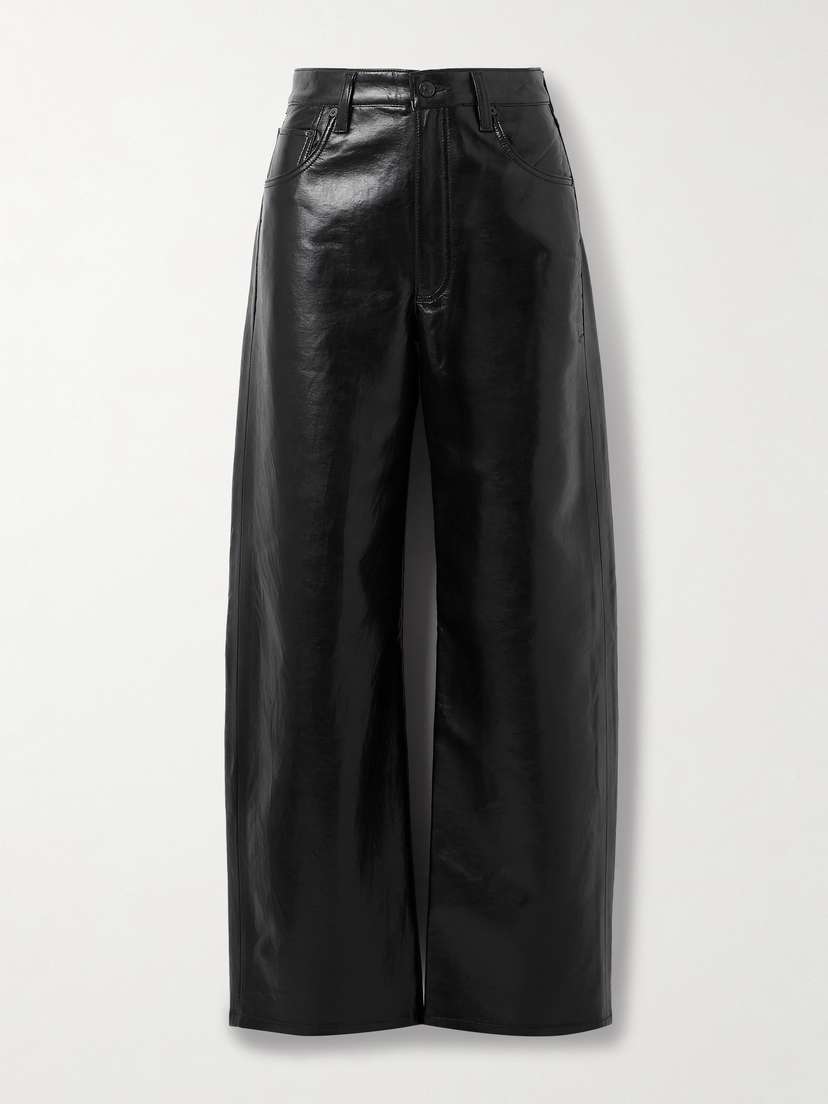 Citizens of Humanity Ayla Baggy Recycled-leather Wide-leg Pants