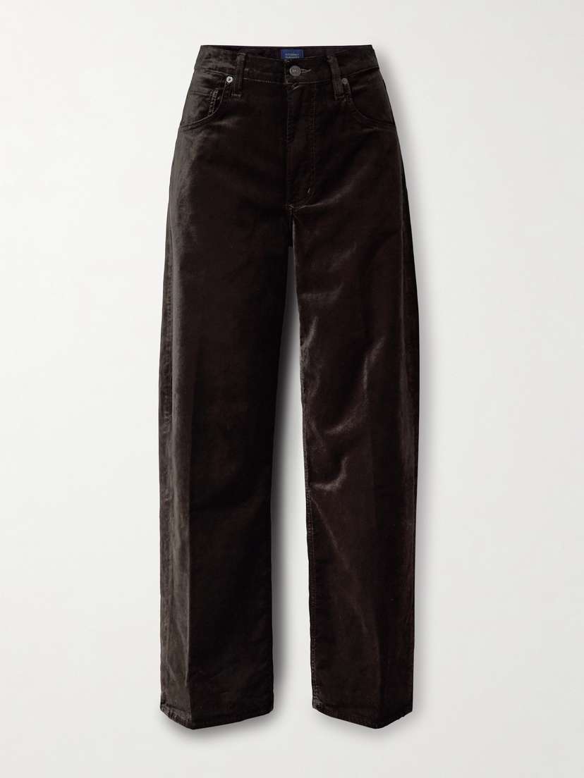 Citizens of Humanity Ayla Baggy Cotton-blend Velvet Wide-leg Pants