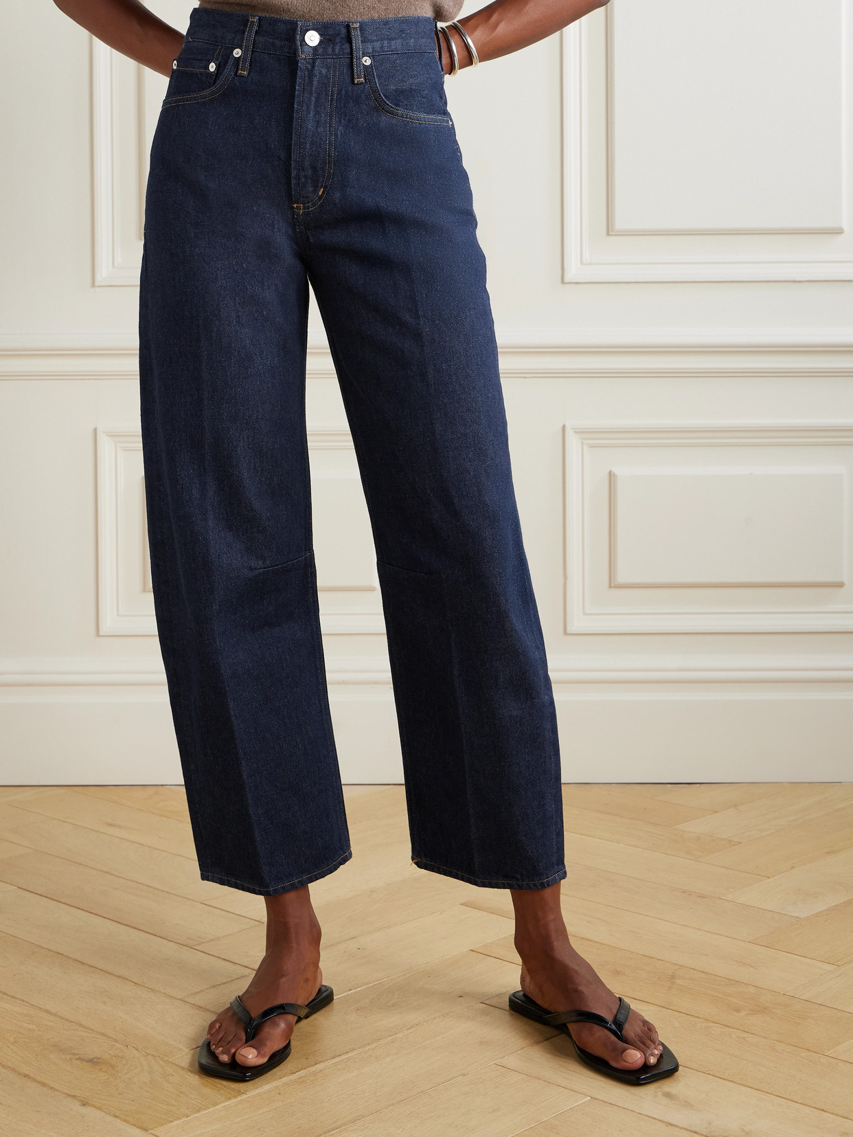 Miro Mid-Rise Barrel-Leg Jeans