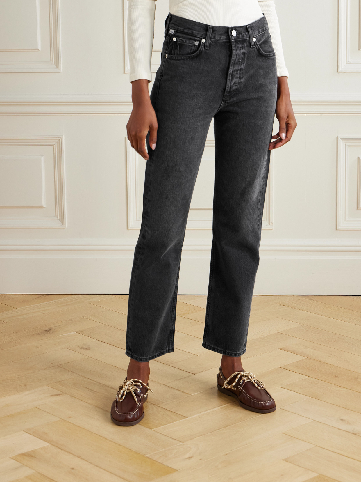 Blaine High-Rise Straight-Leg Jeans