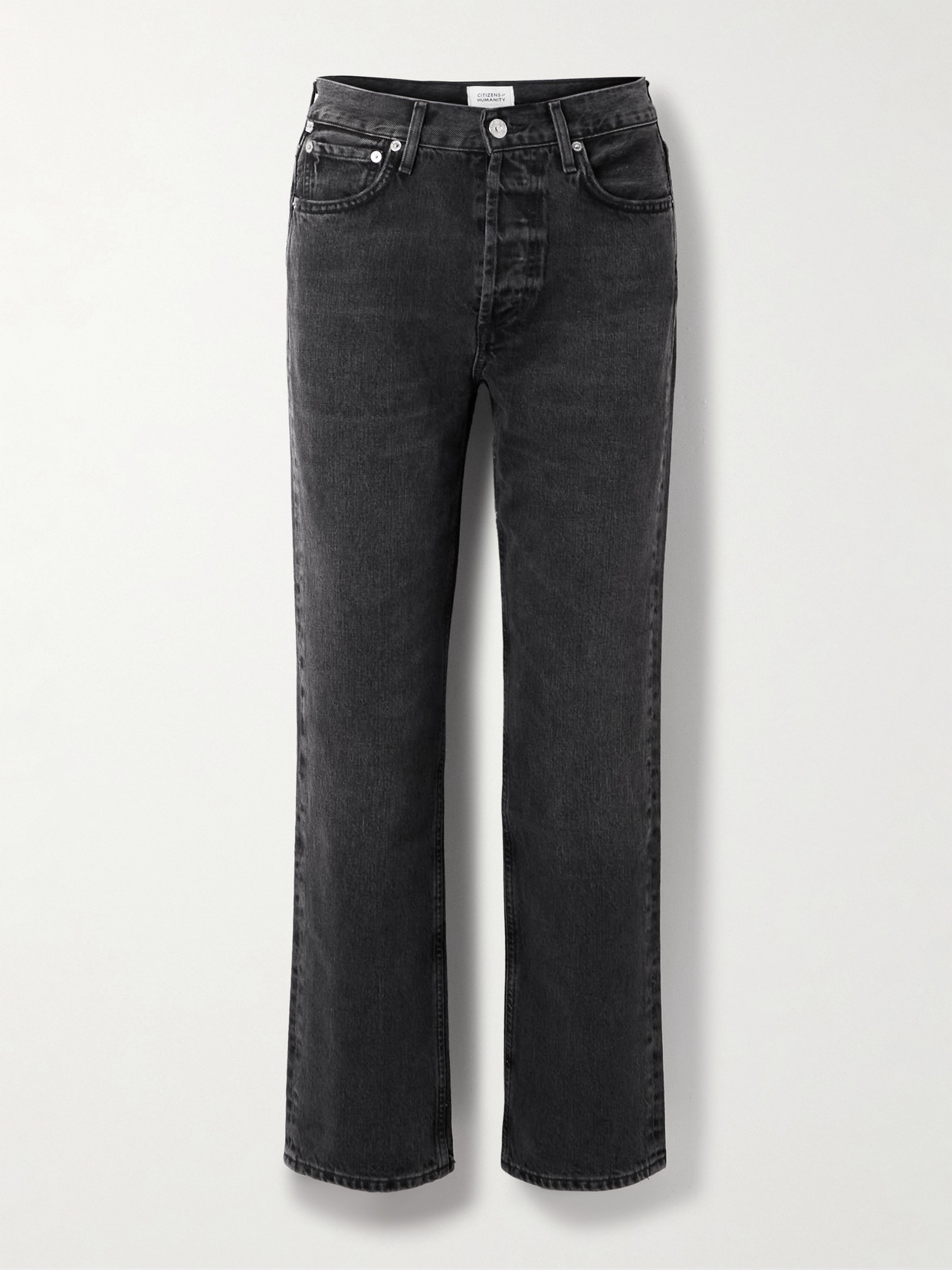 Citizen Of Humanity Blaine High-rise Straight-leg Jeans In Black