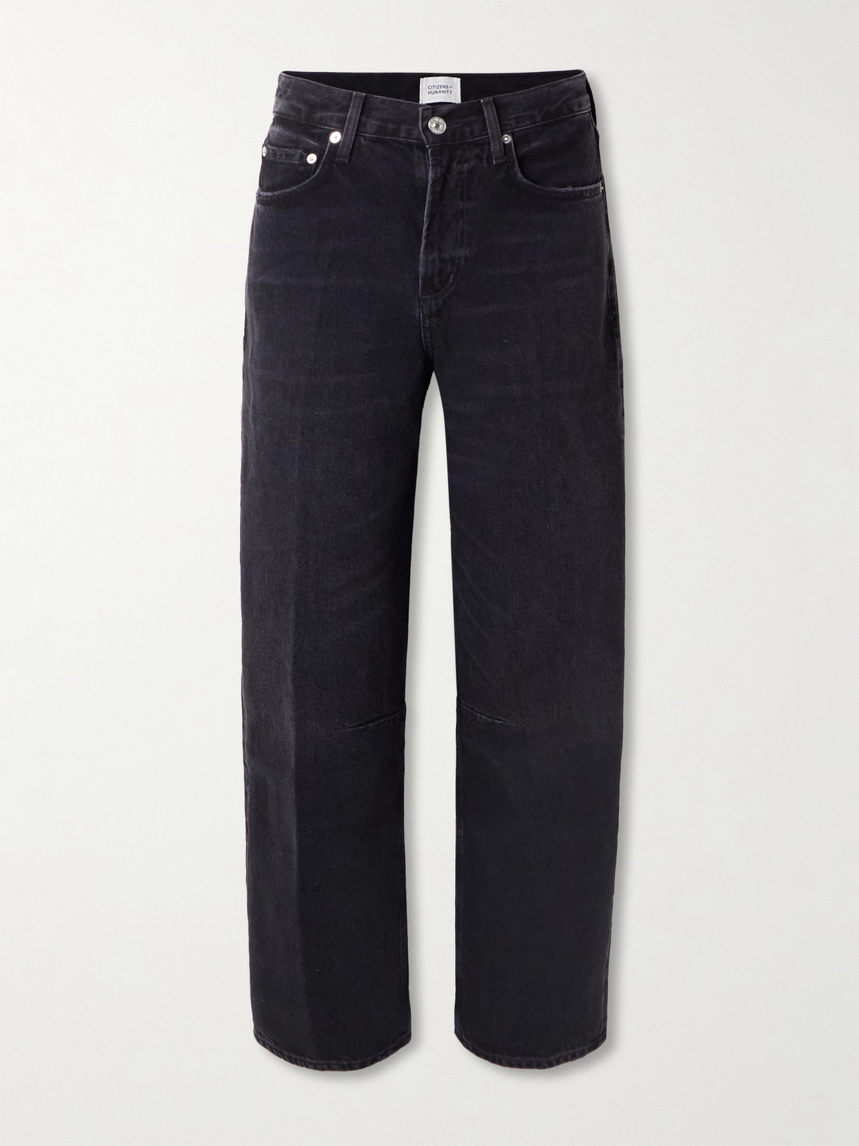 Citizen Of Humanity Miro Mid-rise Barrel-leg Jeans In Black