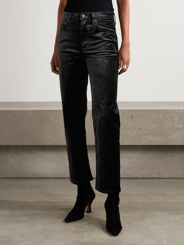 Citizens Of Humanity Delfina cotton-blend velvet straight-leg pants