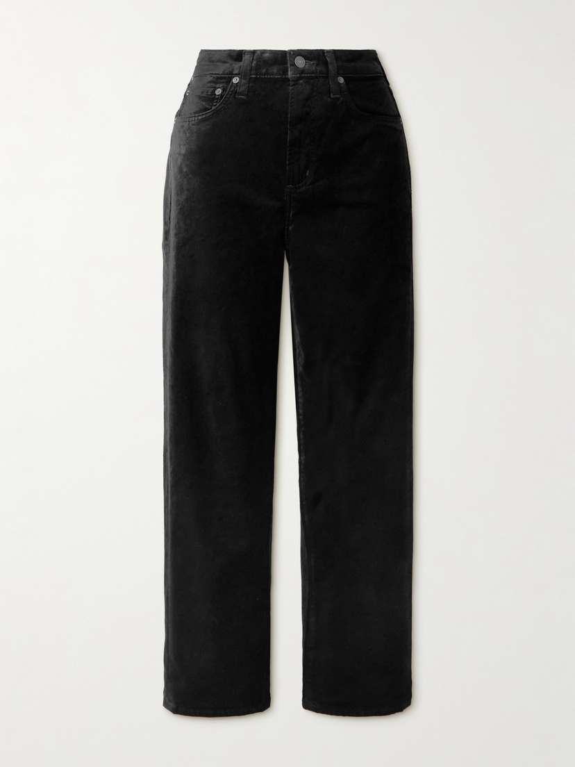 Citizens of Humanity Delfina Cotton-blend Velvet Straight-leg Pants