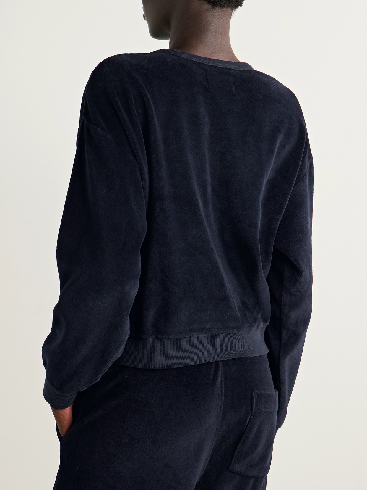 Vintage Cotton-Blend Velour Sweatshirt