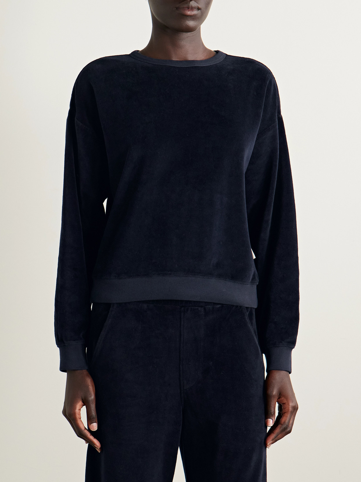 Vintage Cotton-Blend Velour Sweatshirt