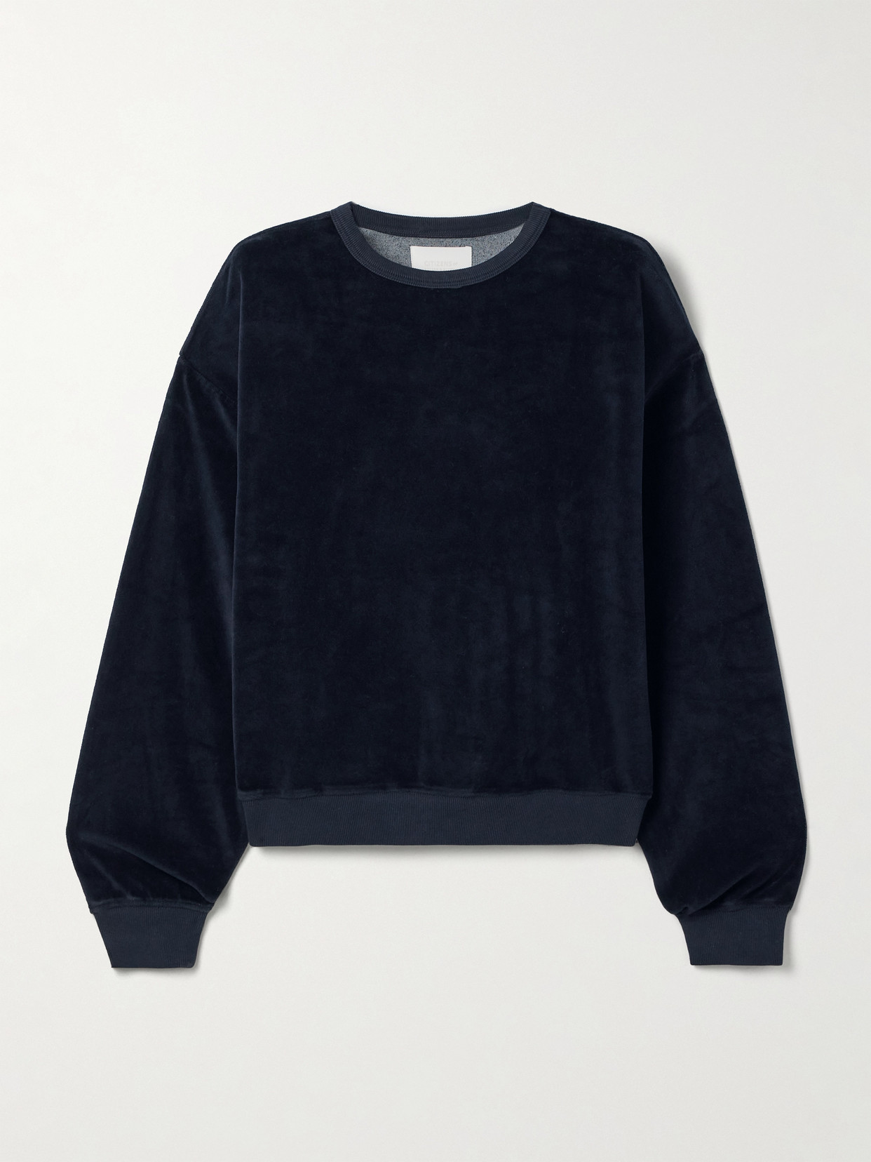 Citizen Of Humanity Vintage Cotton-blend Velour Sweatshirt In Blue