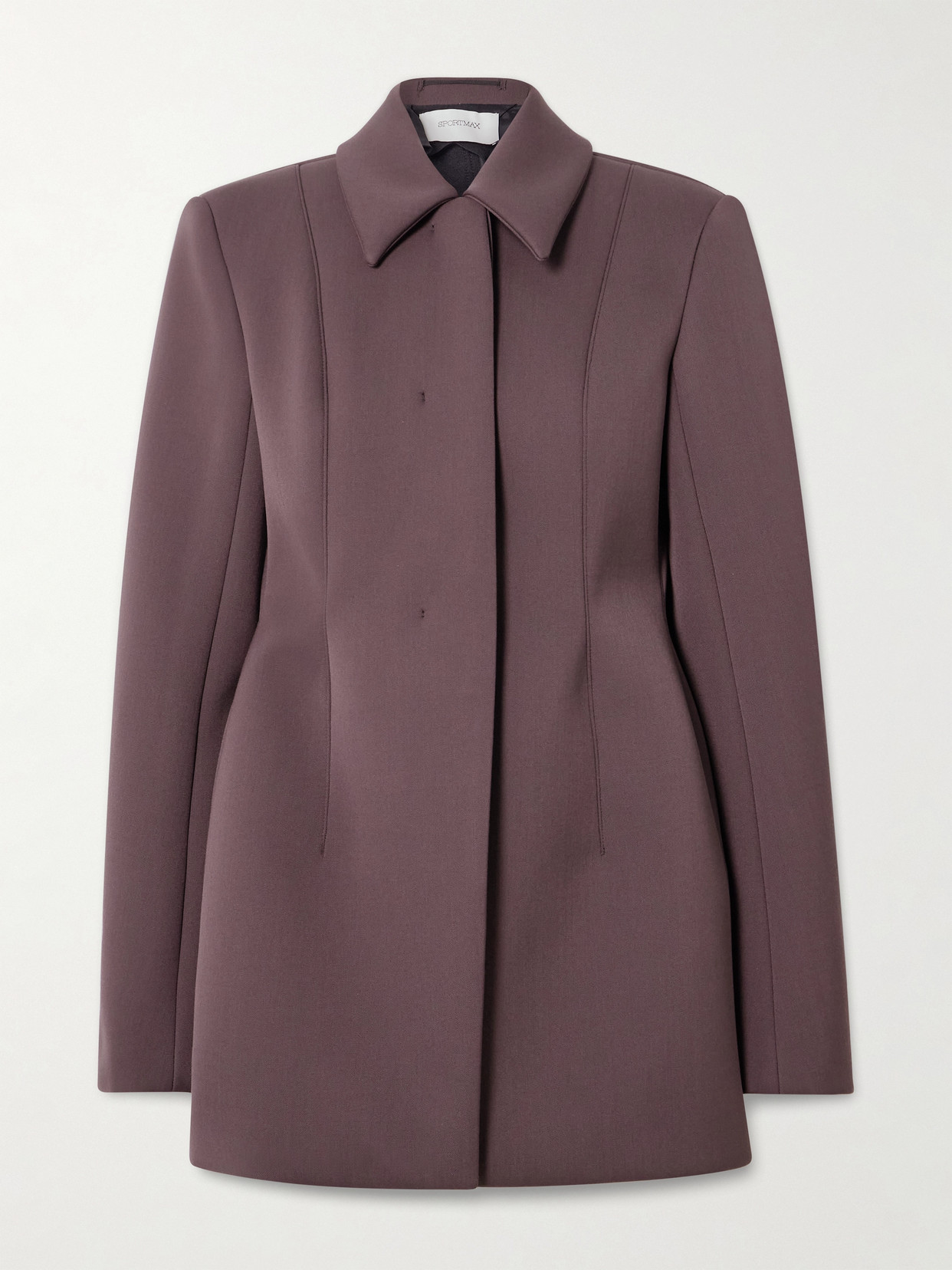 Sportmax Paneled Twill Jacket In Purple