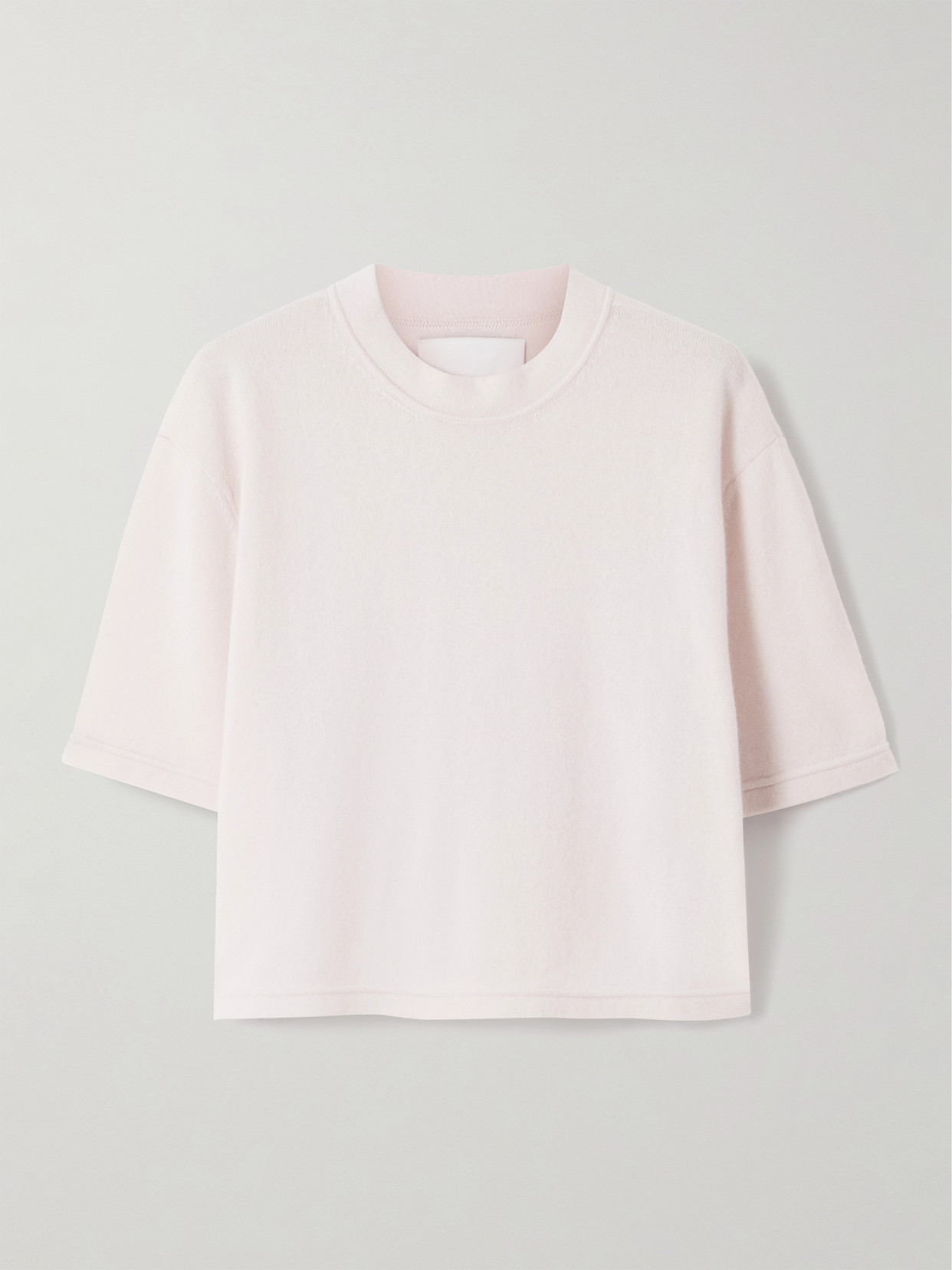 Sasuphi Cropped Cashmere T-shirt In Pink