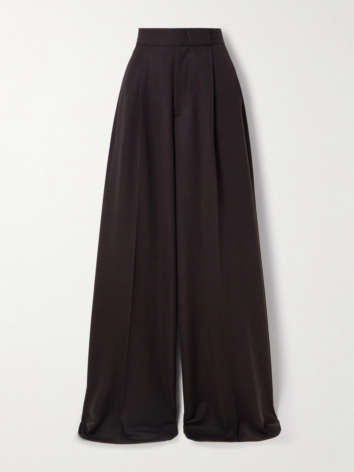 Sasuphi Bogart Pleated Wool Wide-leg Pants In Black