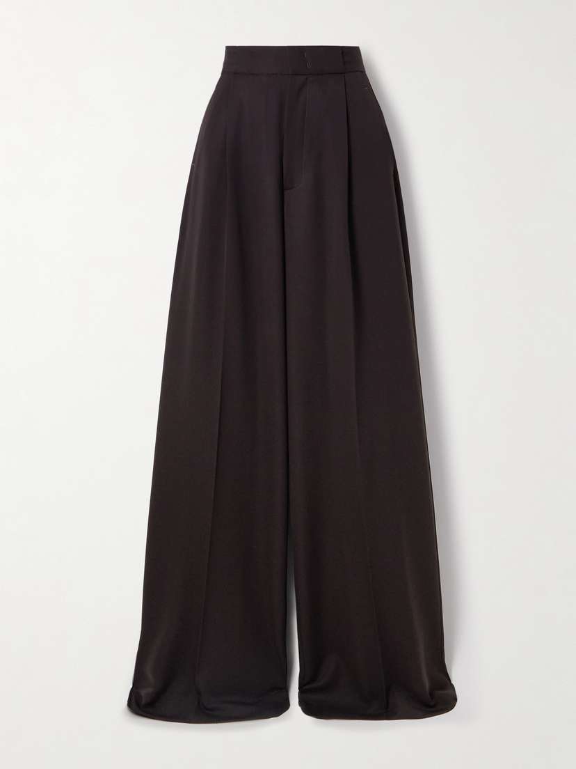 SASUPHI Bogart Pleated Wool Wide-leg Pants