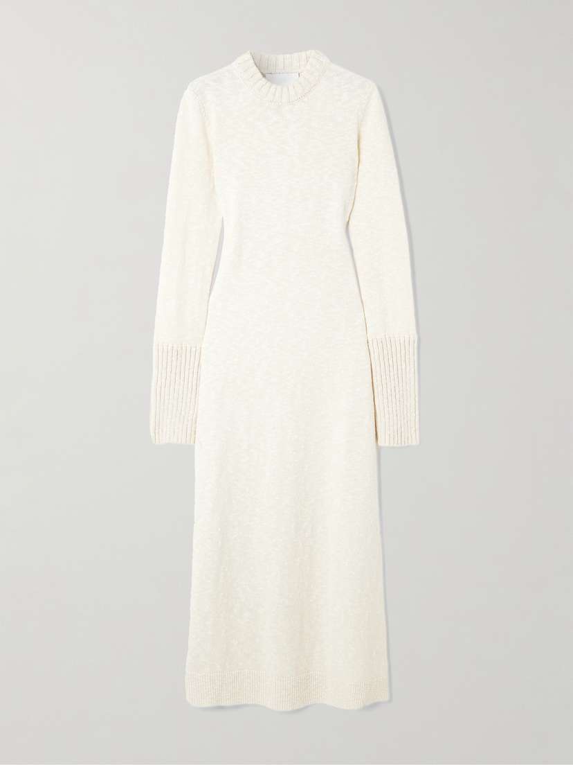 SASUPHI Morena Cotton And Cashmere-blend Midi Dress