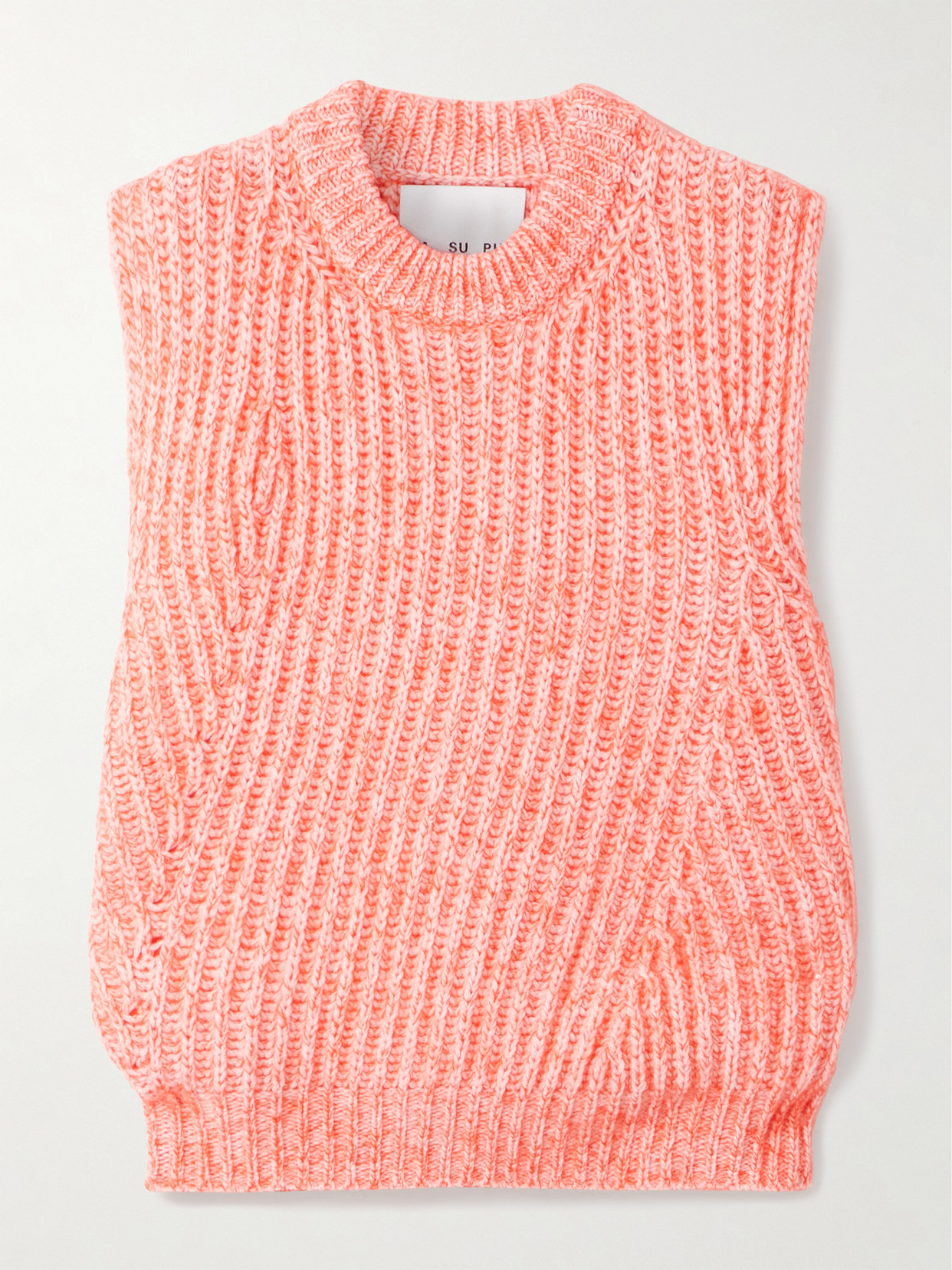 Sasuphi Ribbed Wool-blend Vest In Pattern