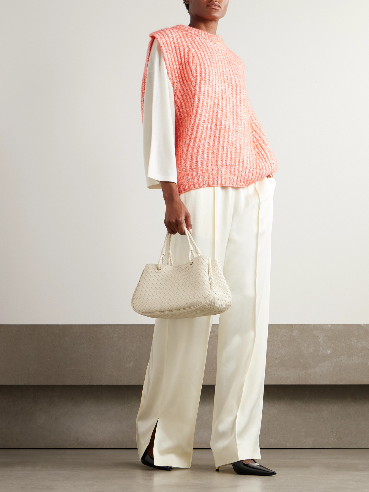 Sasuphi Ribbed Wool-blend Vest In Pattern