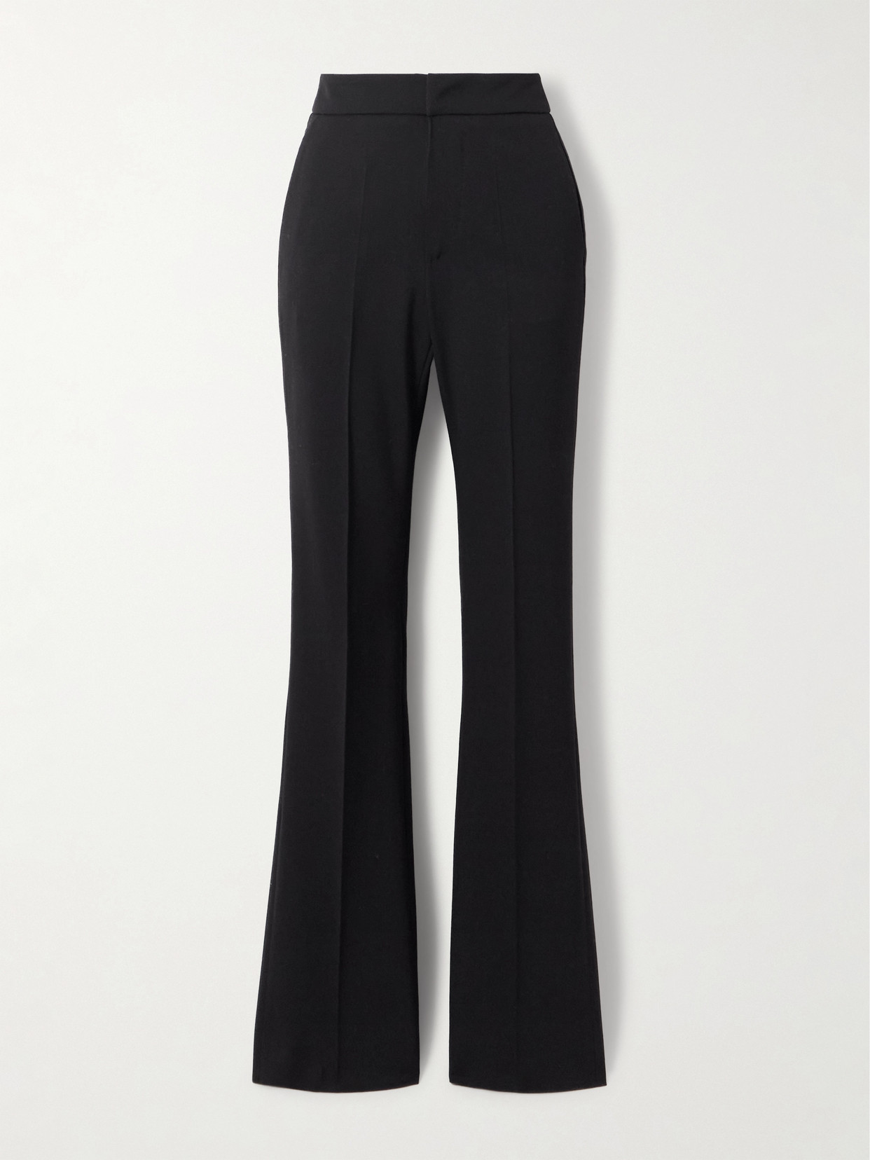Sasuphi Slim-fit Flared Twill Pants In Black