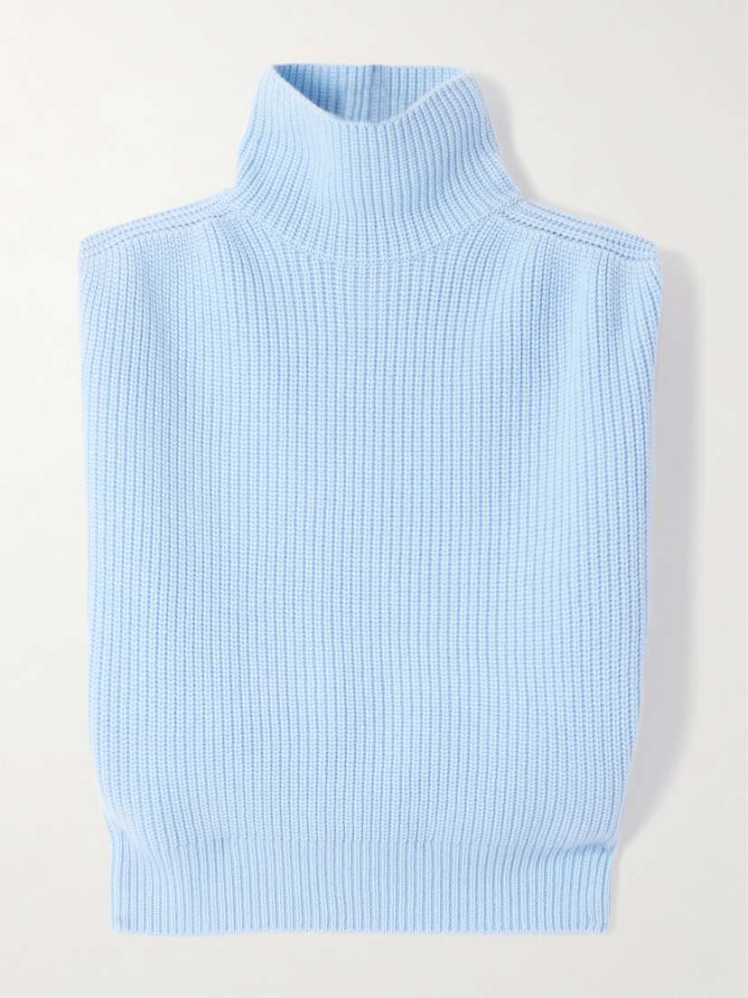 SASUPHI Ribbed Cashmere Turtleneck Vest