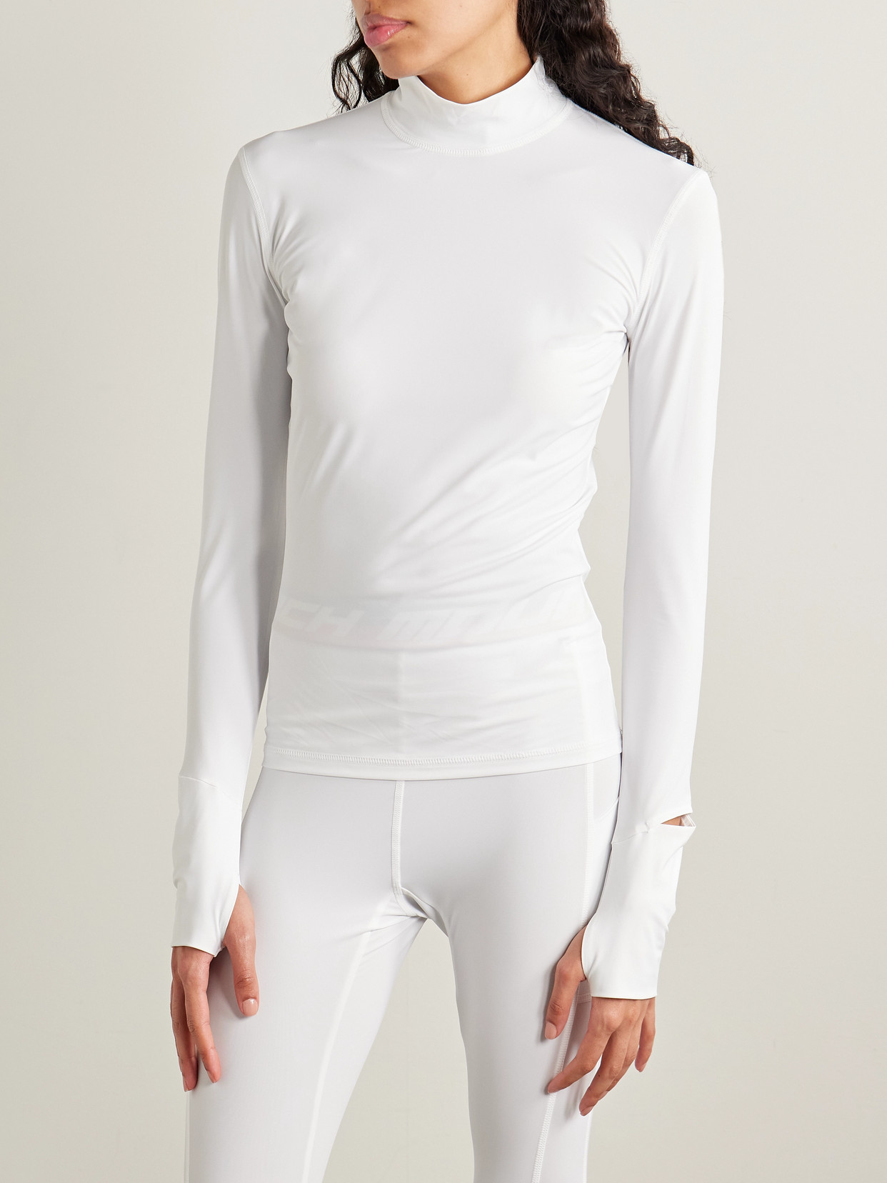 Aztech Mountain Next To Skin Stretch-jersey Turtleneck Base Layer In White