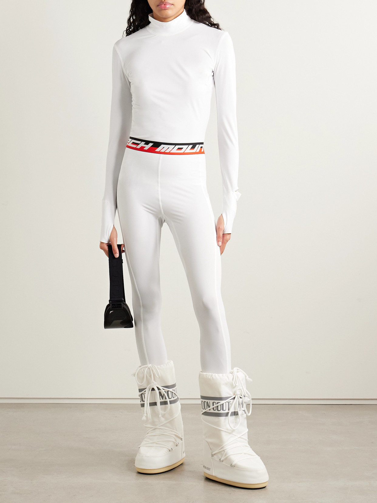 Aztech Mountain Next To Skin Stretch-jersey Turtleneck Base Layer In White