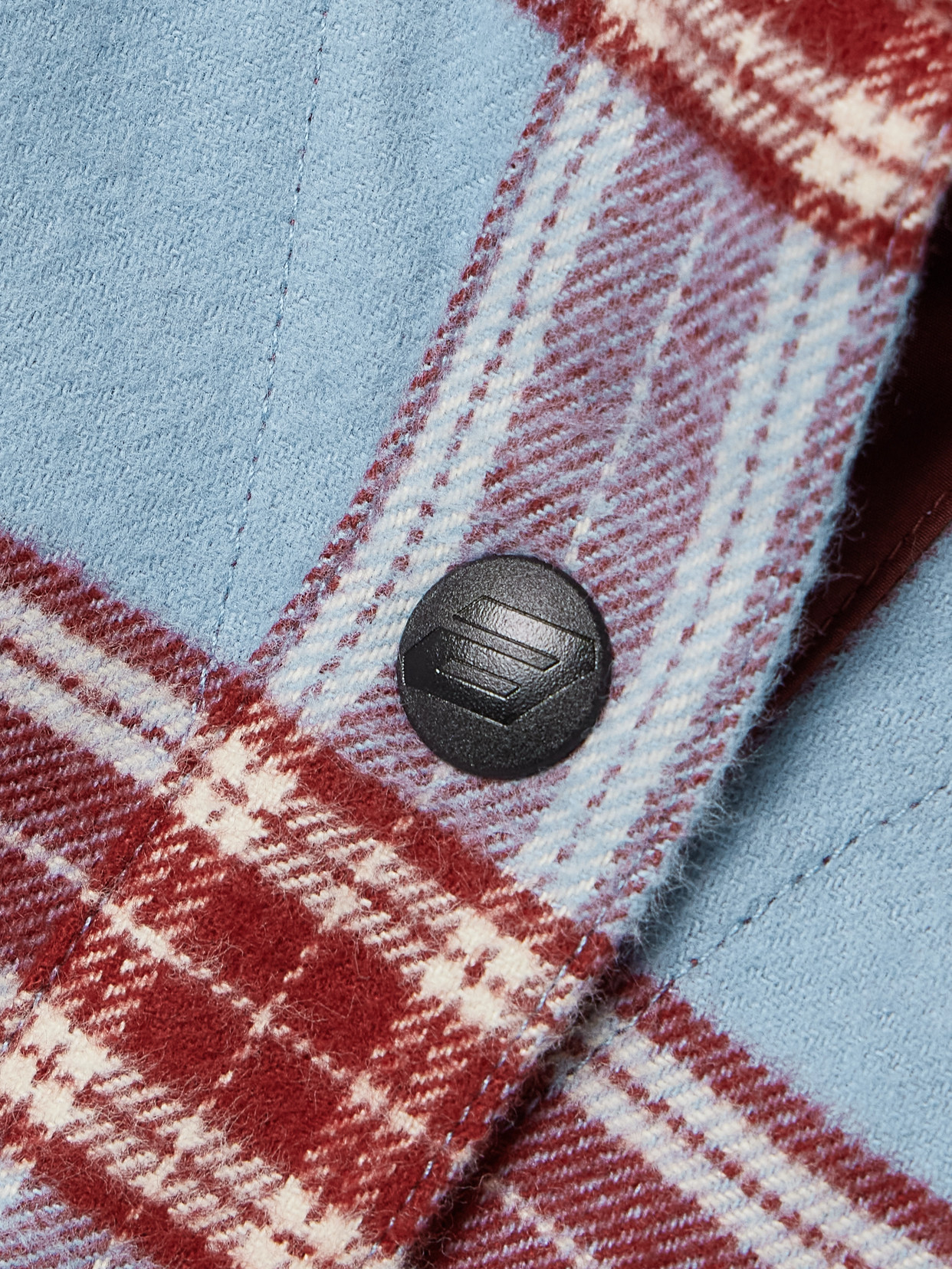 Aztech Mountain Loge Peak Shell-trimmed Checked Cotton-flannel Shirt In Multi
