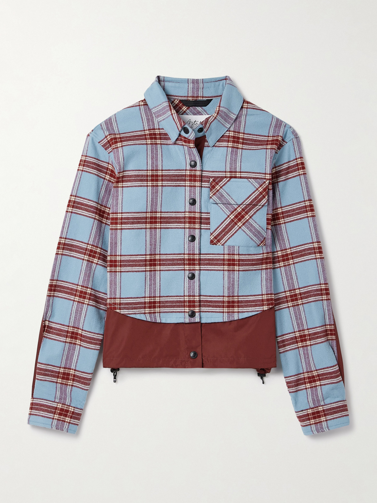 Aztech Mountain Loge Peak Shell-trimmed Checked Cotton-flannel Shirt In Multi